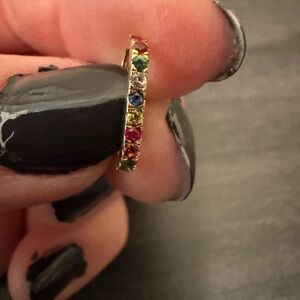 Amanda Pearl Small Multi Sapphire Charm Lock